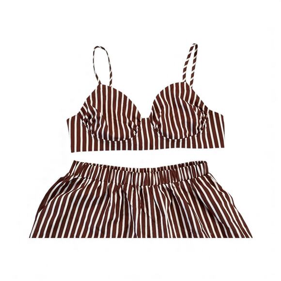 Commense Stripe Two Piece Shorts Set | Large - Picture 2 of 5